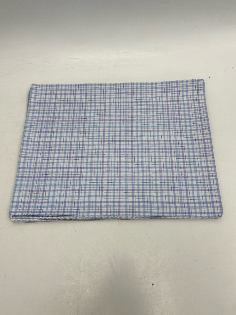 NWT Blue/White Lilac Plaid Placemats