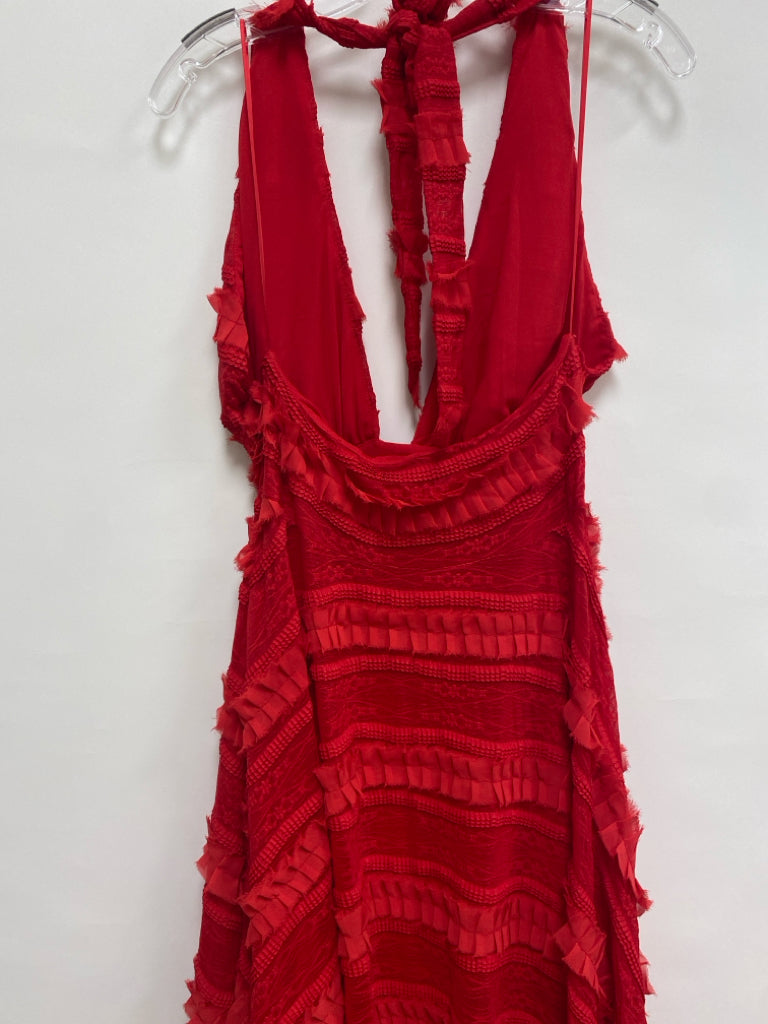 Akira Size L Raisin Ruffles Sleeveless Ladies Dress