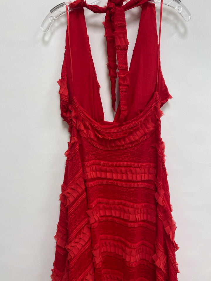 Akira Size L Raisin Ruffles Sleeveless Ladies Dress