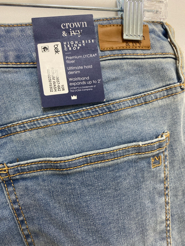 NWT Crown &amp; Ivy Size 10 Light Blue Ladies Jeans