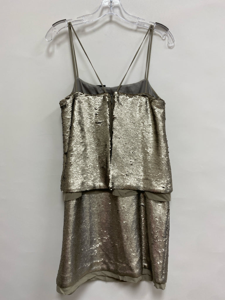 NWT Banana Republic Size 4 Taupe Sequins Sleeveless Ladies Dress