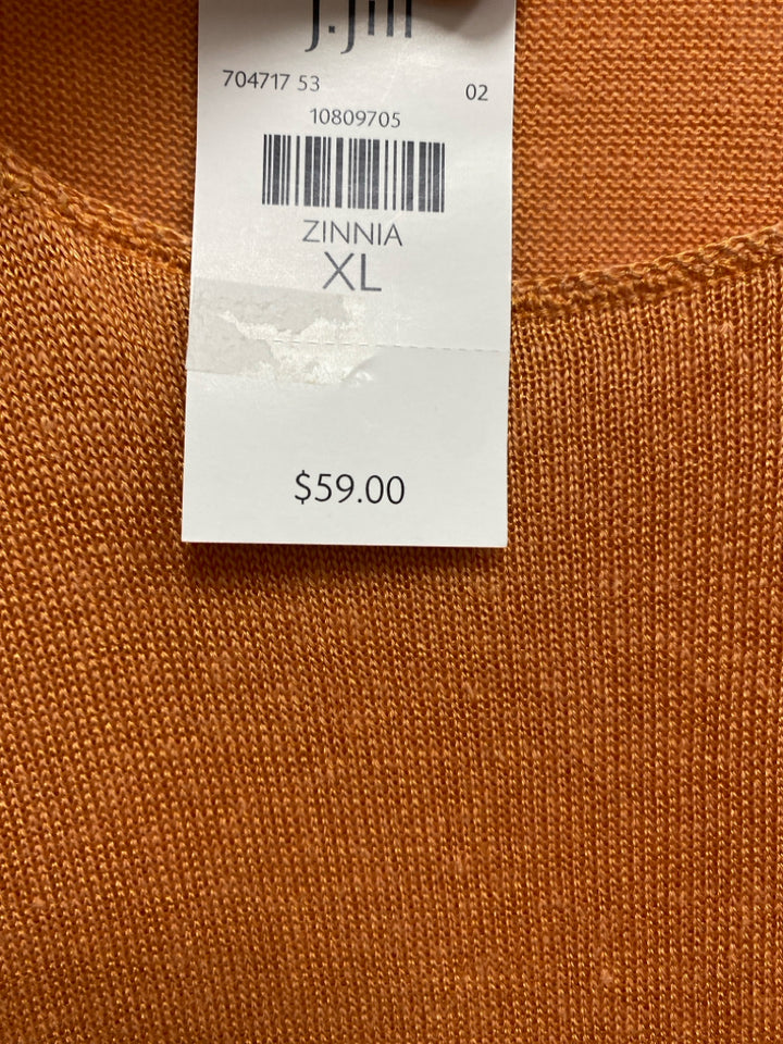 NWT J Jill Size XL Apricot Linen Blend Ladies Sweater
