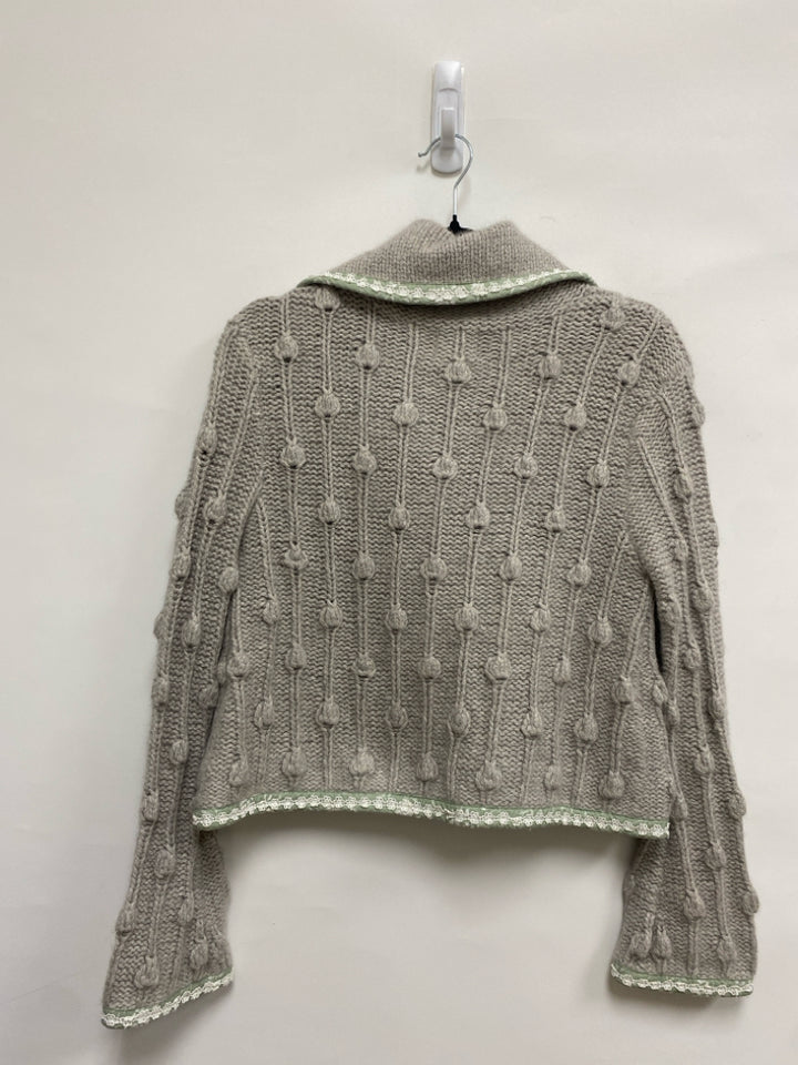 NWT Size L Gray Texture Drape Ladies Sweater