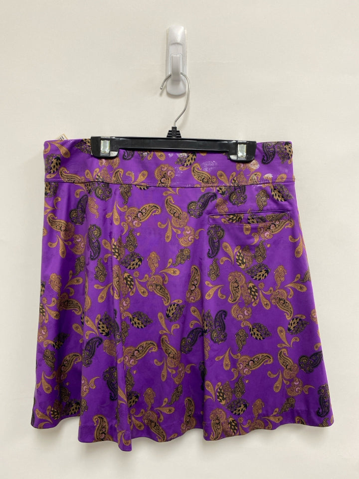 Greg Norman Size S Purple Brown/Black Paisley Athletic Skort