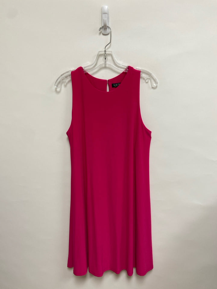 Lauren Ralph Lauren Size 12 Pink Sleeveless Ladies Dress
