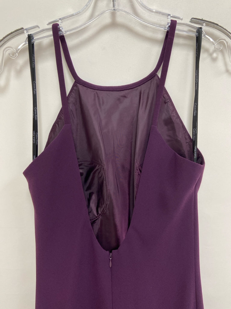 Calvin Klein Size 8 Dark Purple Sleeveless Ladies Dress