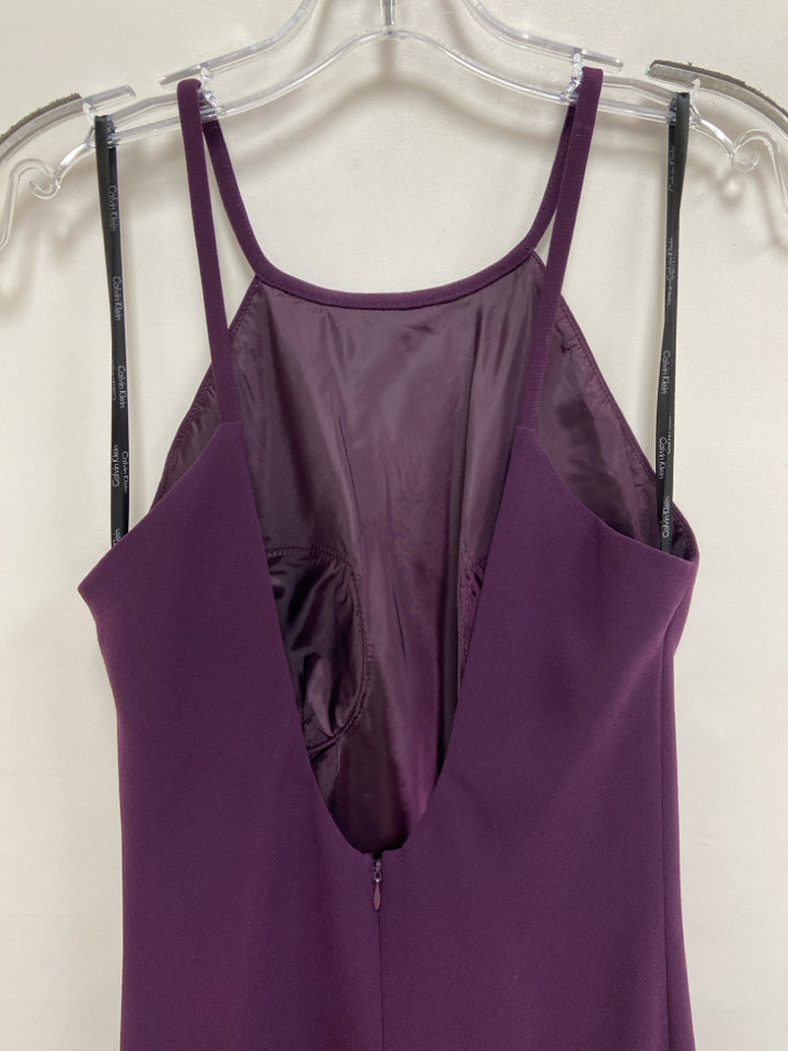 Calvin Klein Size 8 Dark Purple Sleeveless Ladies Dress