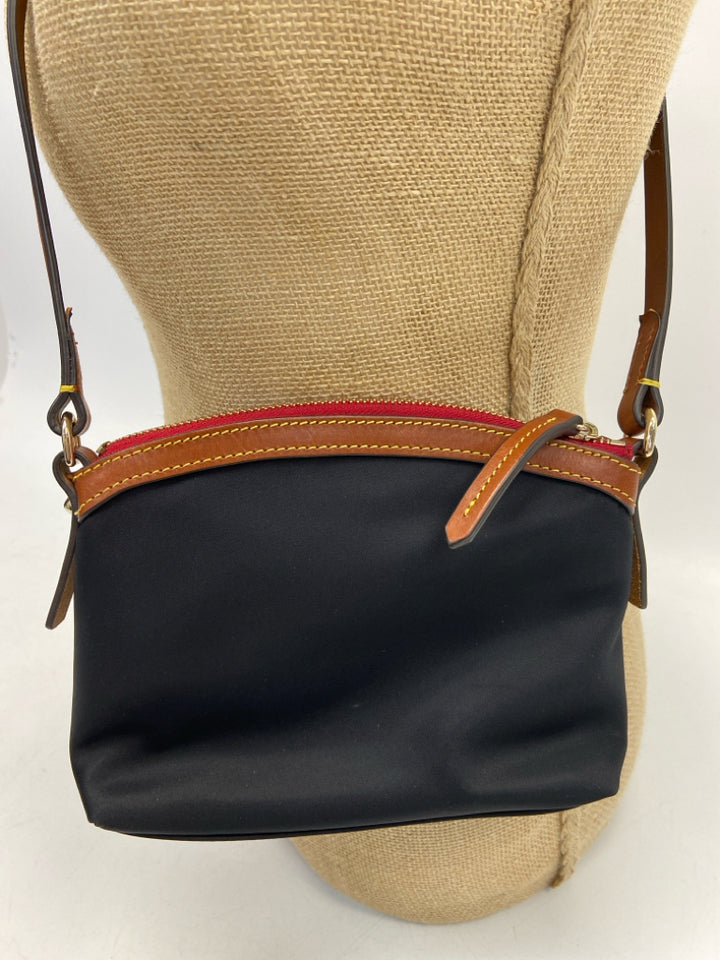 Dooney &amp; Bourke Black Brown Nylon Crossbody
