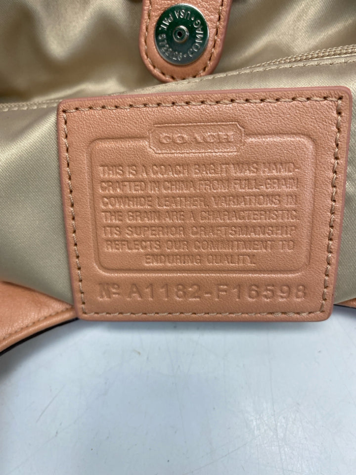 Coach Salmon Perforated Handbag
