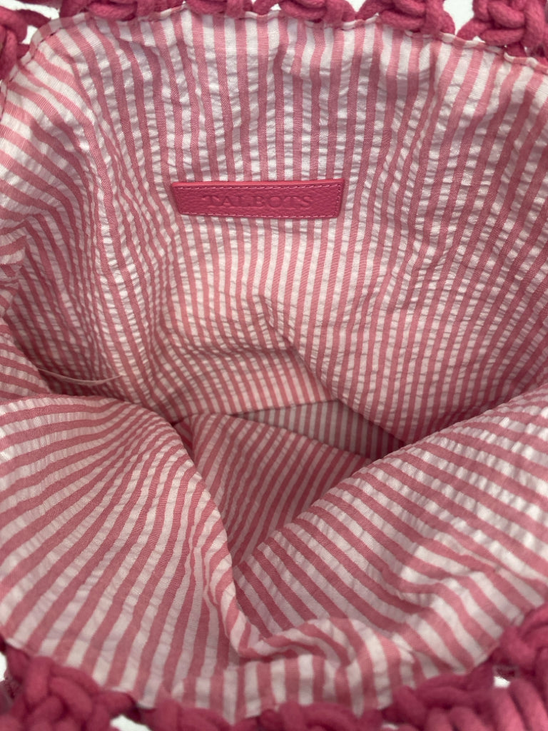 Talbots Pink Woven Tote Bag