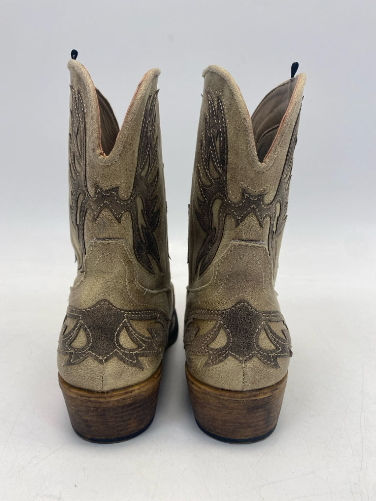 Roper US Shoe Size 9 Cream Brown Boots
