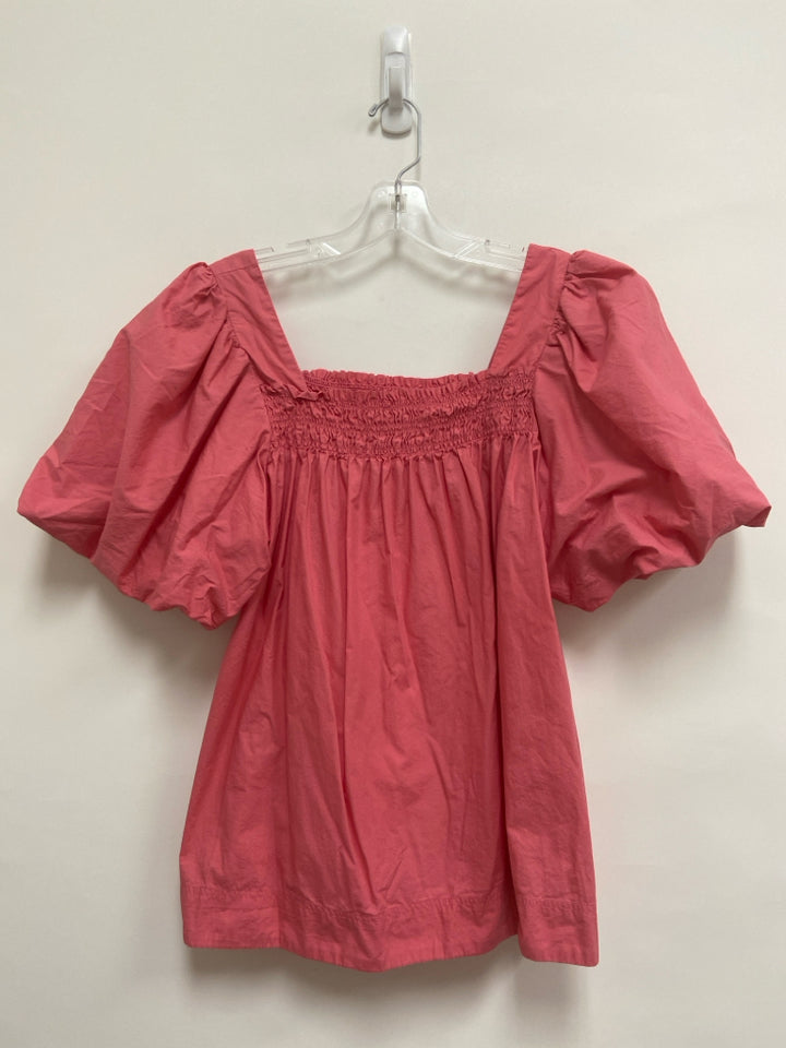 Maeve Size L Rose Puff Sleeve Ladies Top