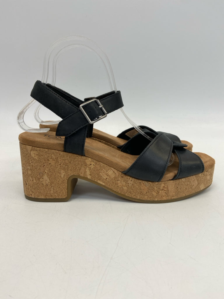 Toms  Size 8 Black Sandals