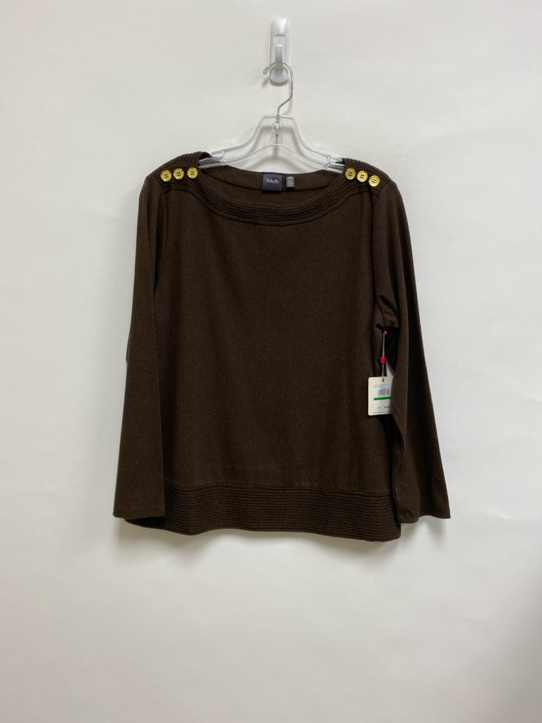NWT Rafaella Size LP Brown Petite Sweater