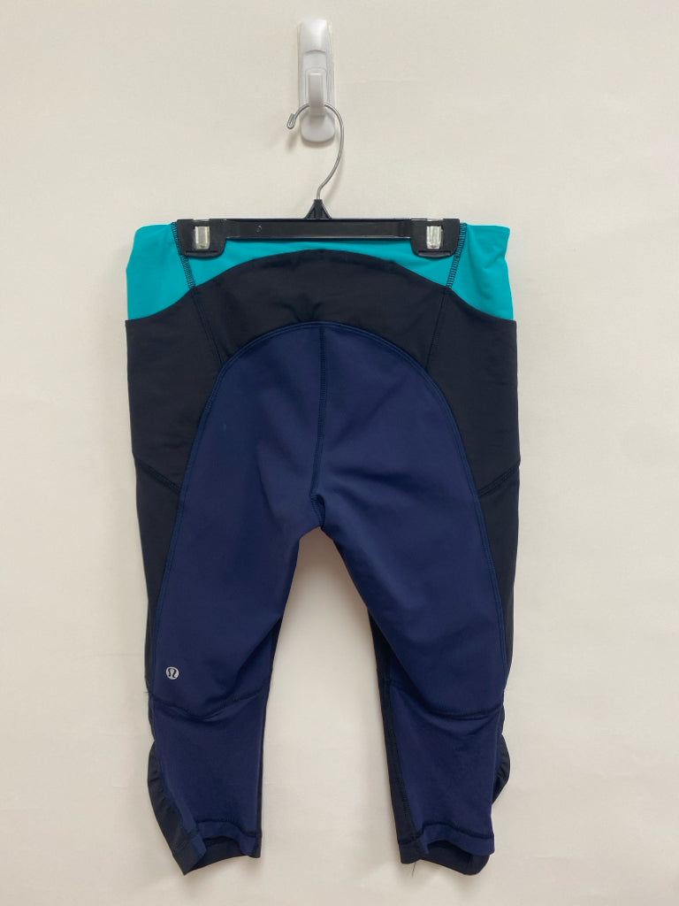 Lululemon Size XS Turquoise Navy/Black Athletic Leggings