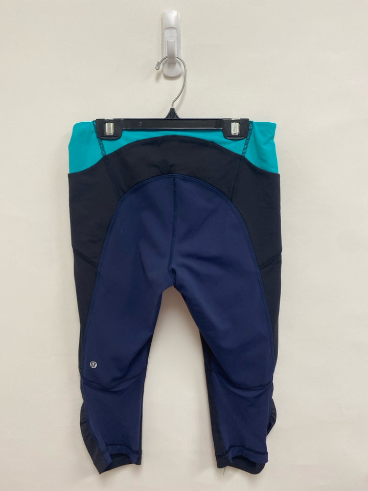 Lululemon Size XS Turquoise Navy/Black Athletic Leggings