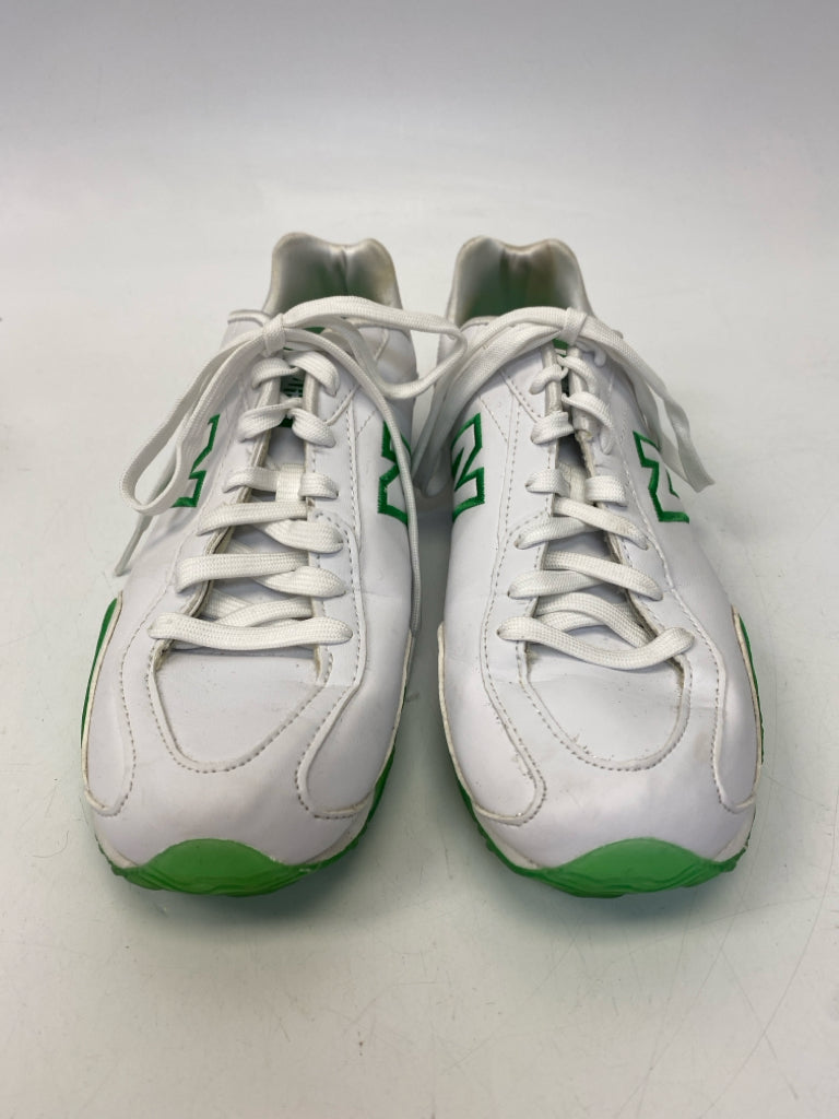New Balance  Size 9 White Kelly Green Lace-up Sneakers