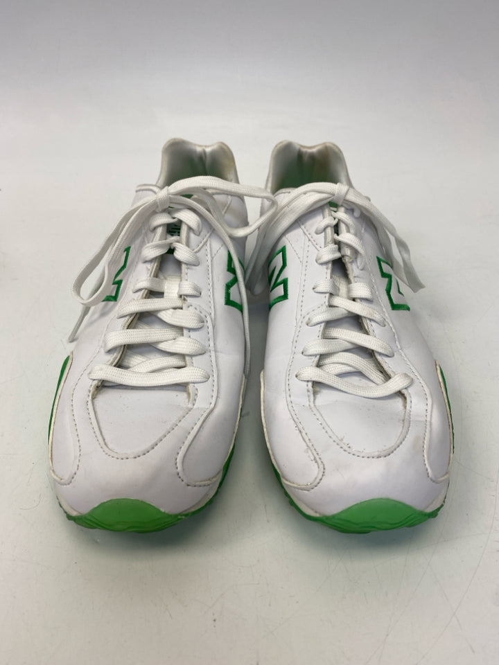 New Balance  Size 9 White Kelly Green Lace-up Sneakers