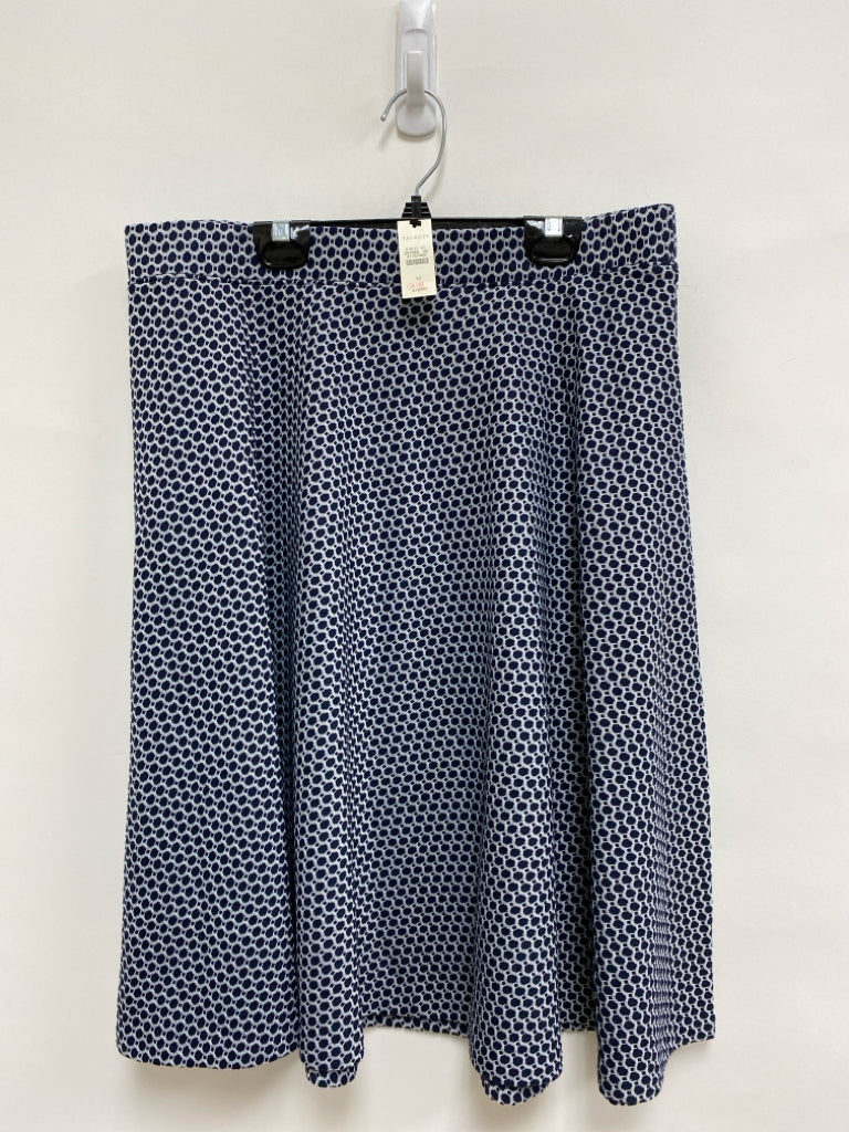 NWT Talbots Size 12 Navy Gray Honeycomb Ladies Skirt