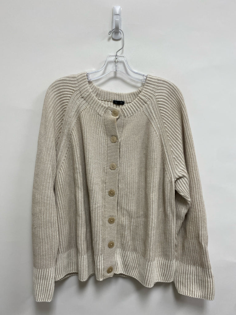 Talbots Size XL Cream Ribbed Ladies Sweater