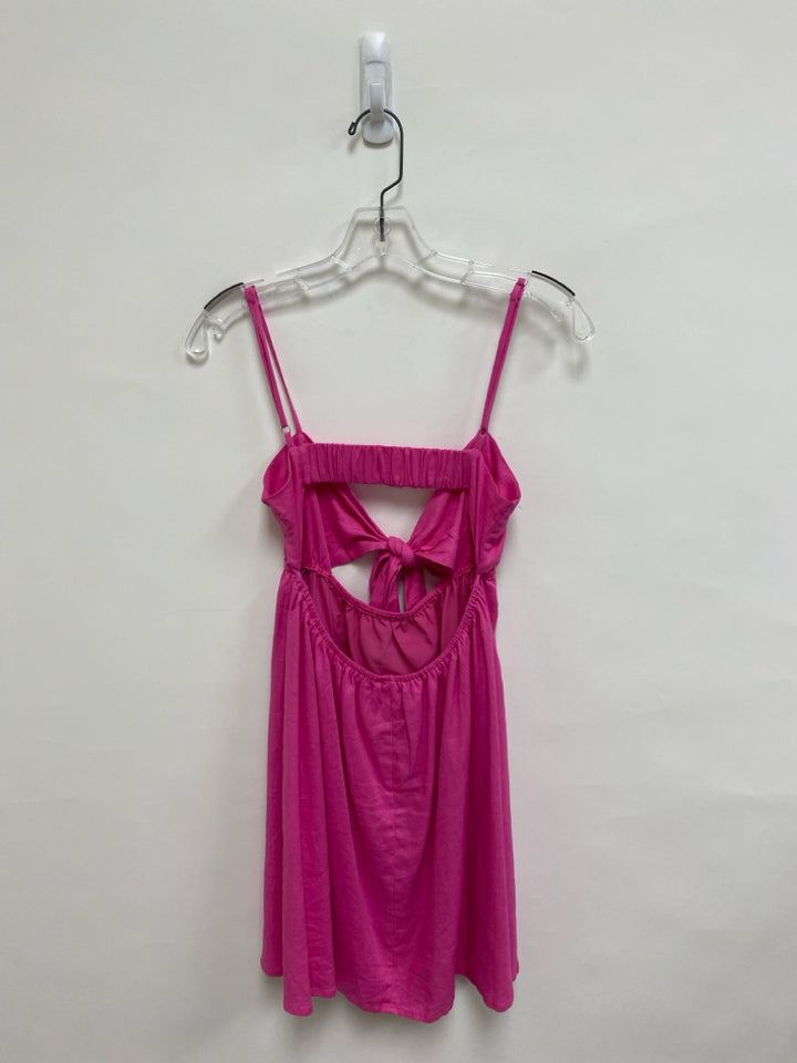 Size S Pink Sleeveless Linen Ladies Dress