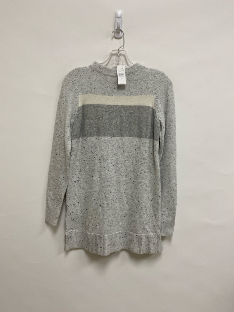 NWT LOFT Size XS Gray White Speckles Tunic Ladies Sweater
