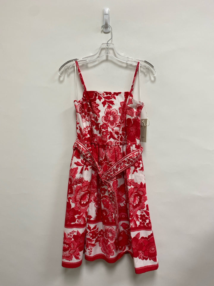 NEW Joie Size 6 White Red/Pink Flowers Sleeveless Ladies Dress
