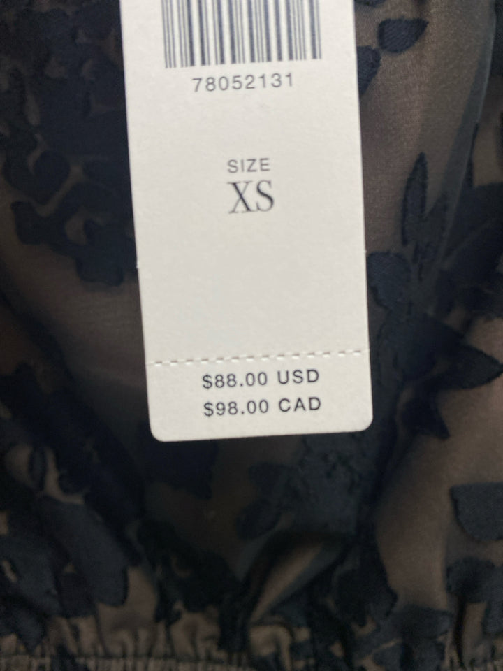 NWT current air Size XS Black Flowers Ladies Top