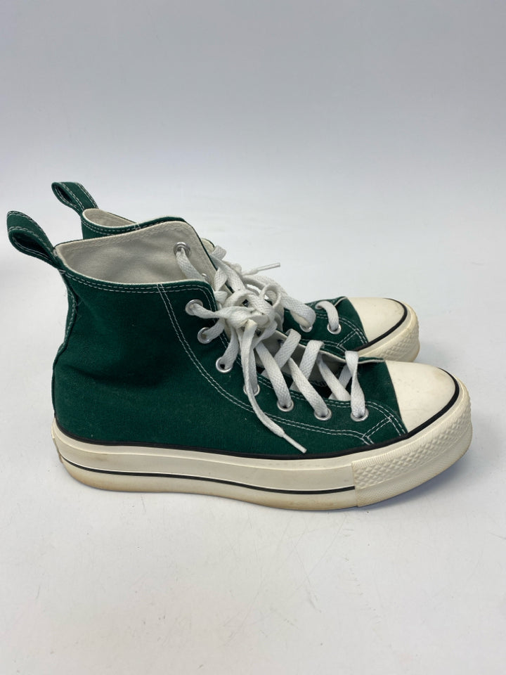 Converse US Shoe Size 8.5 Green Lace-up Sneakers