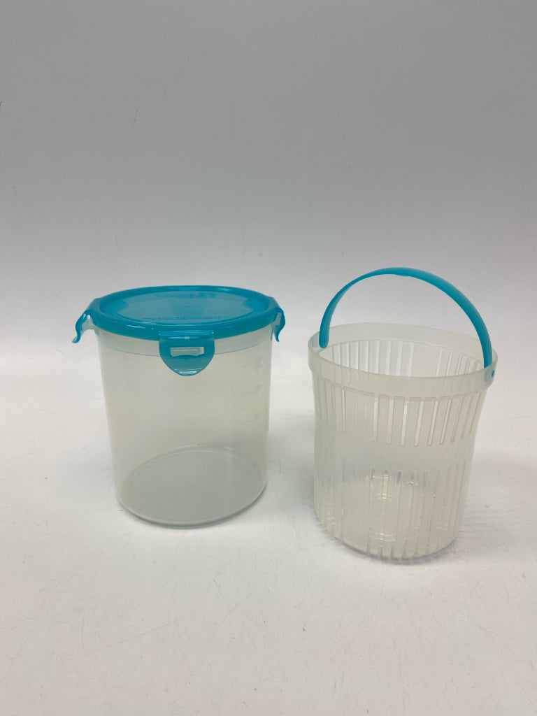 Lock &amp; Lock Blue Clear Storage Container