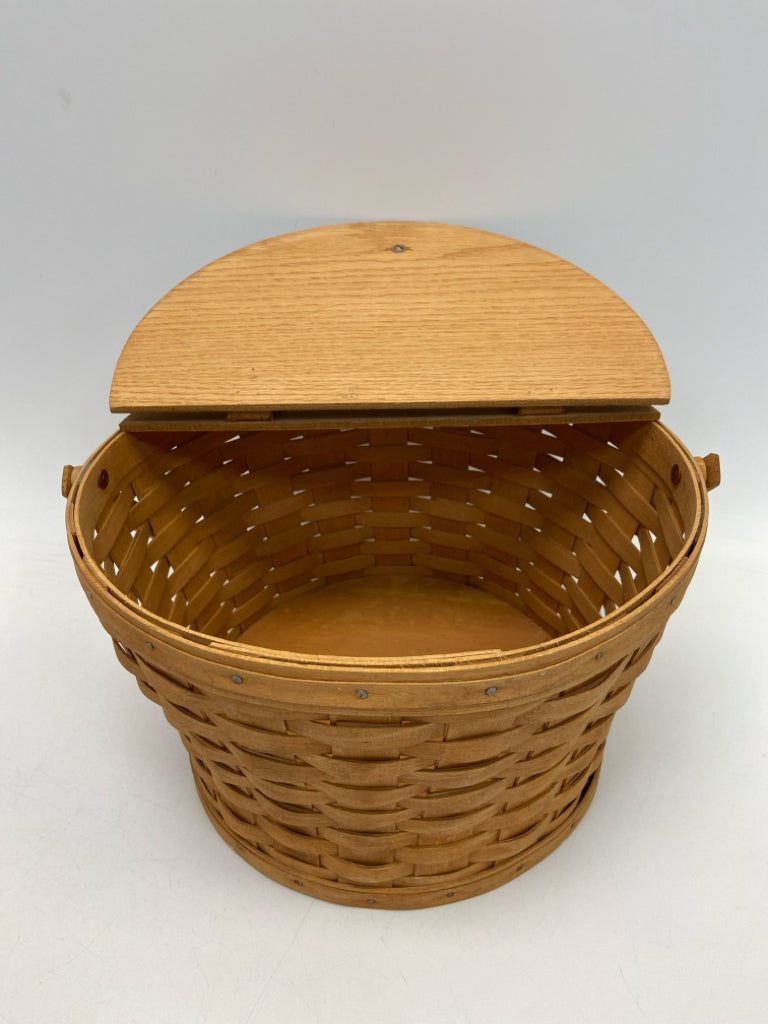 Longaberger Brown Woven Wood Basket