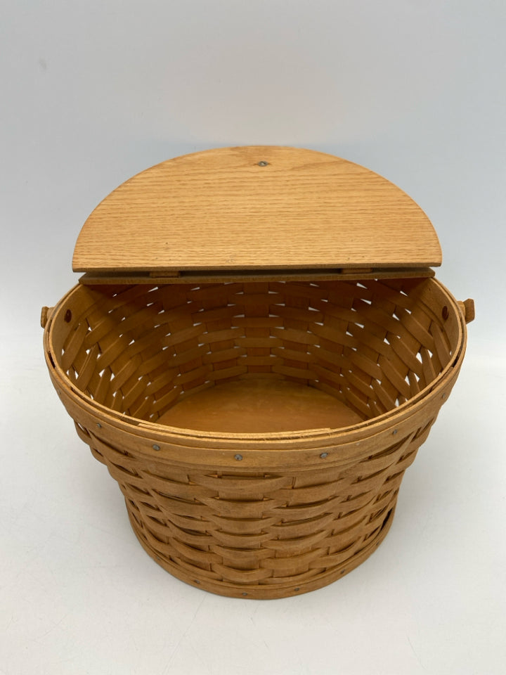 Longaberger Brown Woven Wood Basket