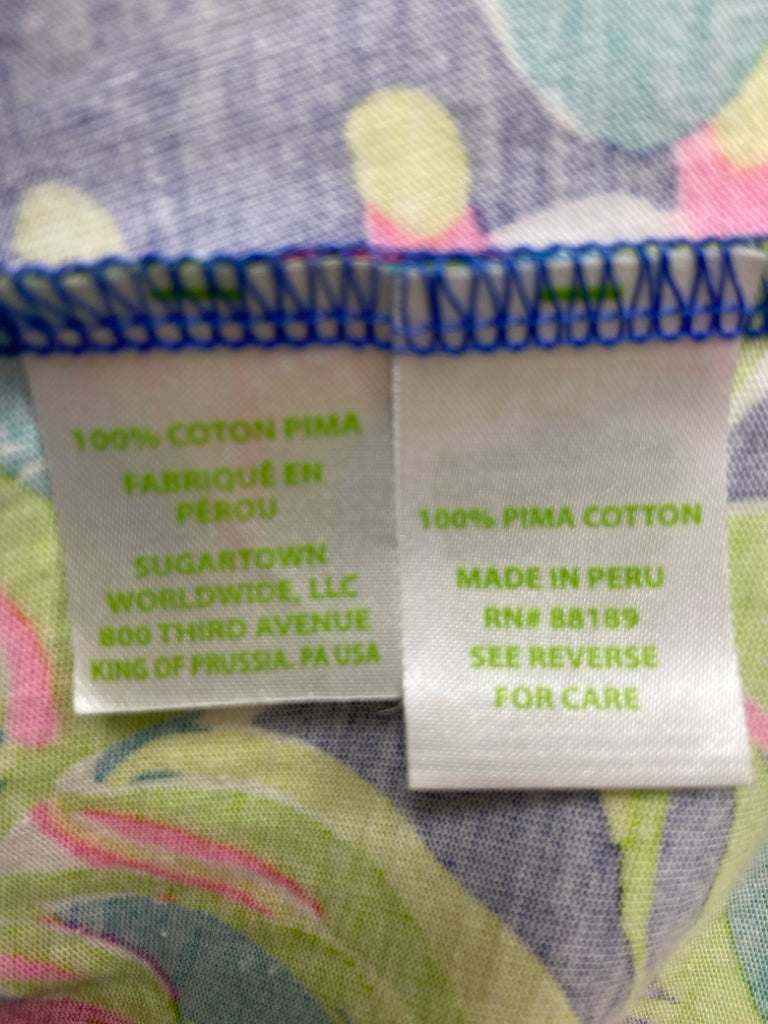 LILLY PULITZER Size S Blue Green/Pink Assorted Print Sleeveless Ladies Dress