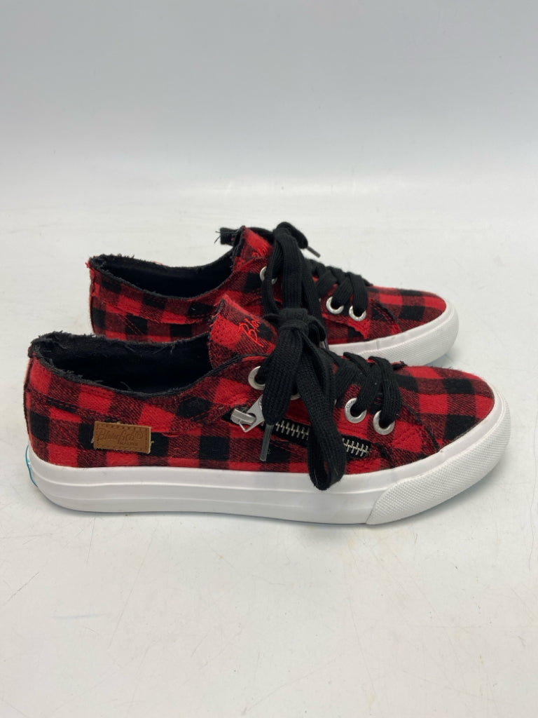 Blowfish  Size 6 Red Black Checkered Sneakers