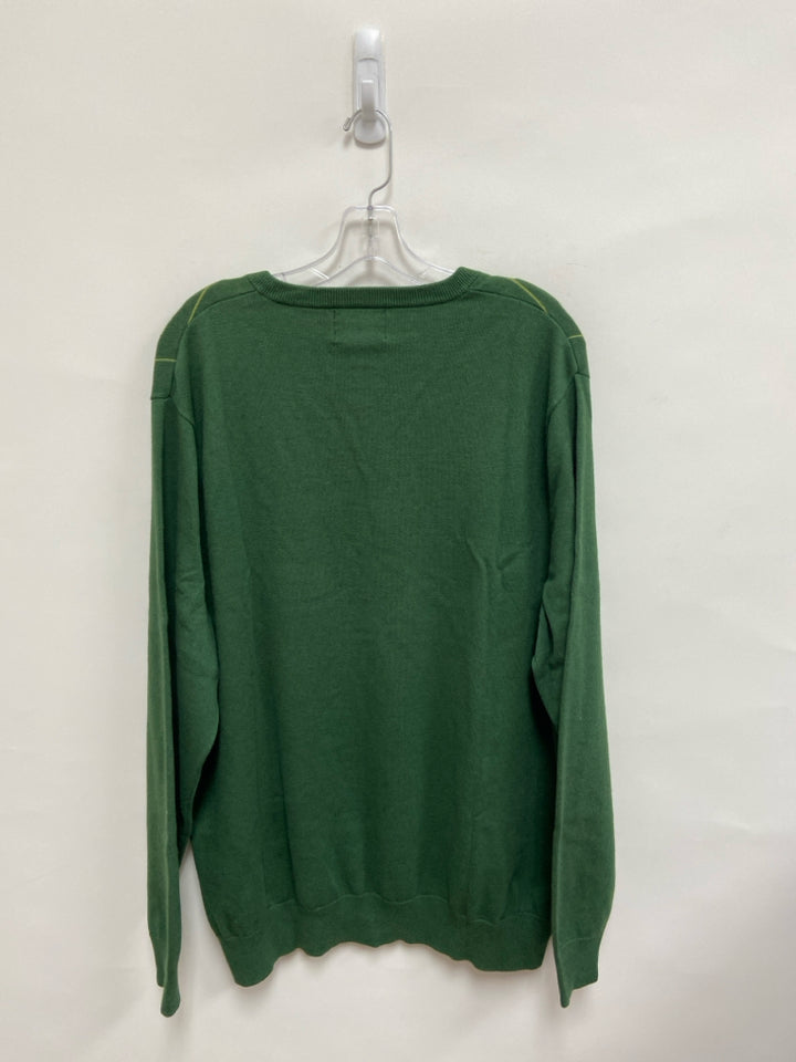 Size XXL Green Yellow Windowpane Men&