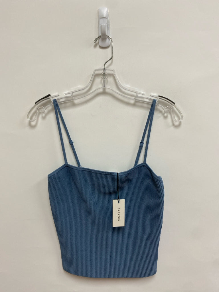 NWT BABATON Size M Blue Ribbed Tank Ladies Sweater