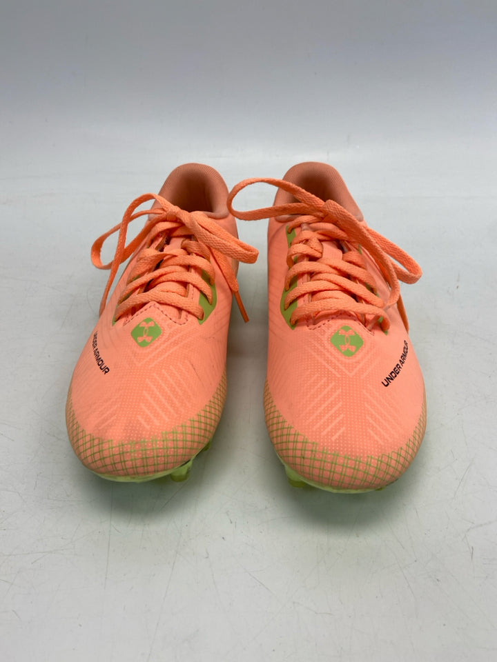 Under Armour SIZE 3.5 Coral Green Lace-Up Boy&