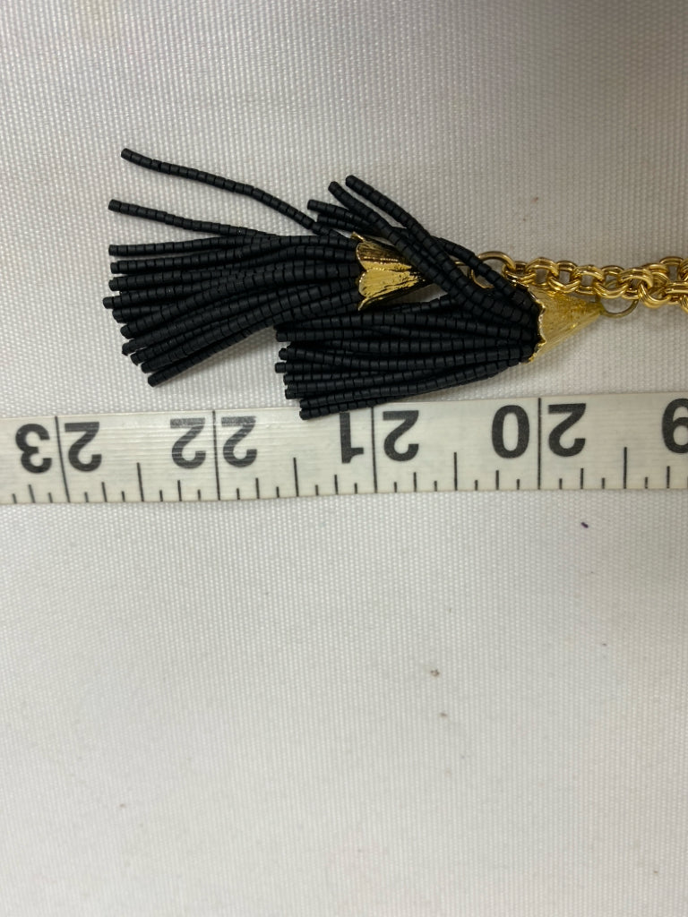 Molly Beads Gold Color Black Chain Necklace
