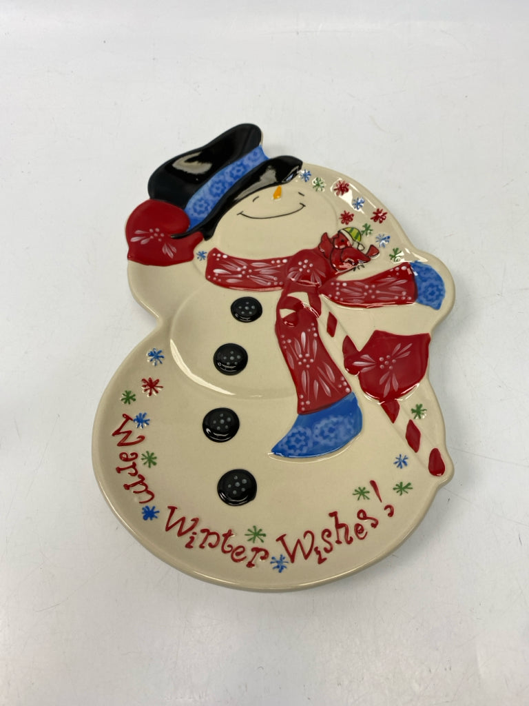 Temp-tations Cream Red/Multi Snowman Christmas