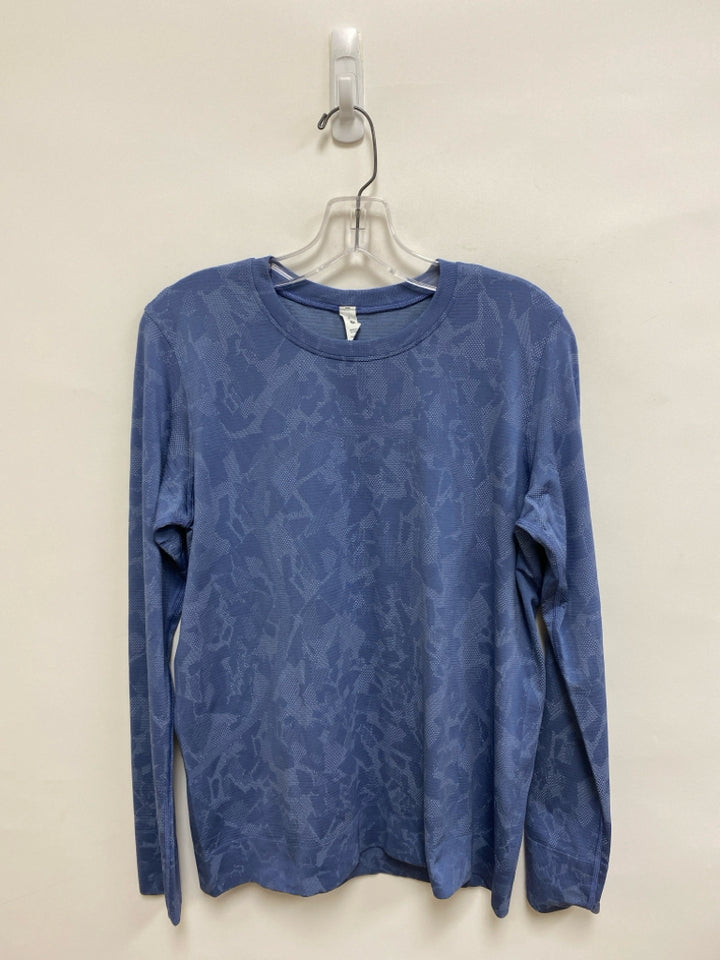 Lululemon Size 8 Blue Speckles Long Sleeve Athletic Top