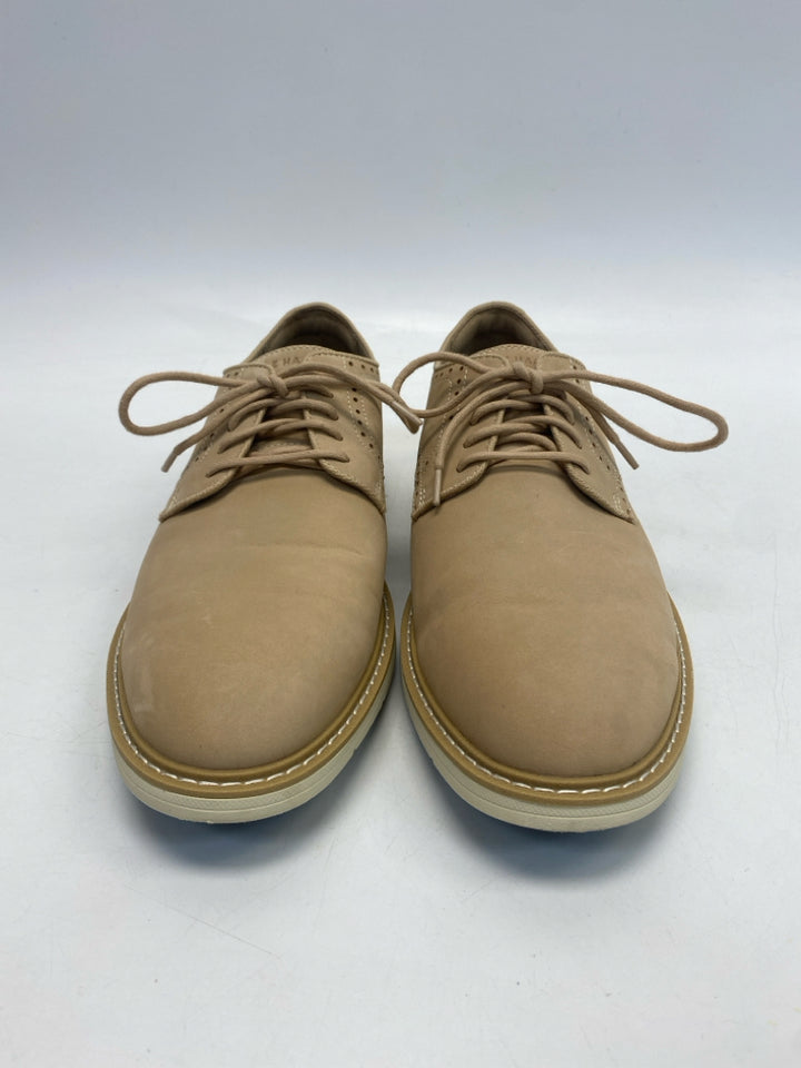 Cole Haan Size 11.5 Cream Lace-Up Men&