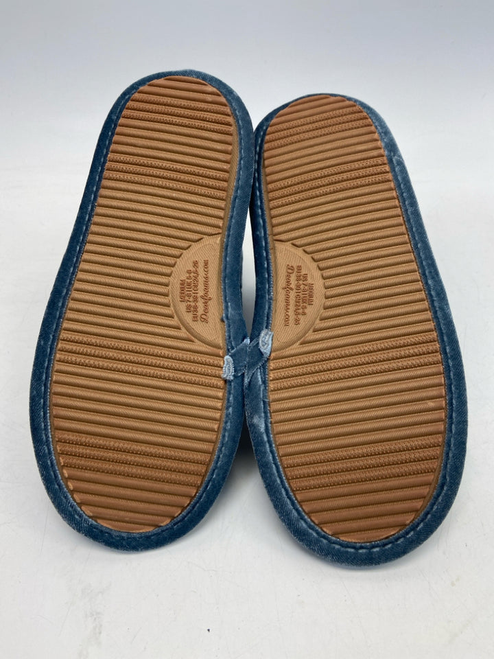 NWOT Dearfoams US Shoe Size 7/8 Blue Slippers