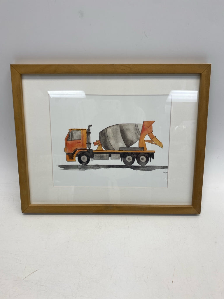 Orange Gray Kids Framed Art