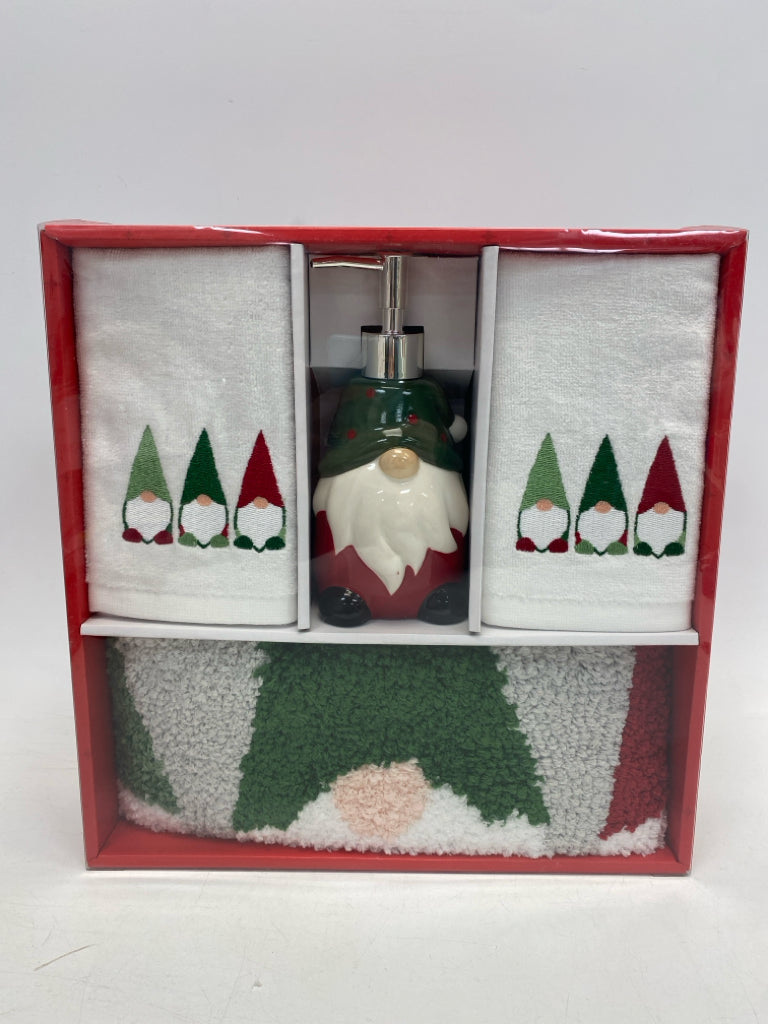 NEW/BOX Red Green Gnome Christmas