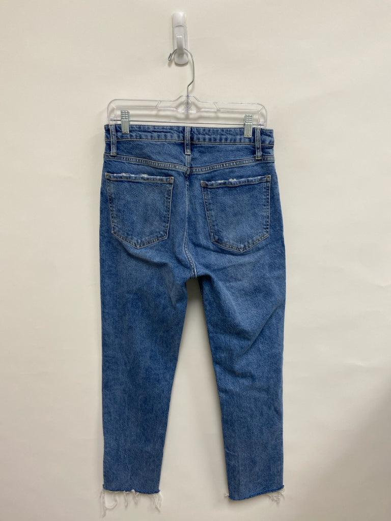 Zara Size 8 Blue Denim Fringe Ladies Jeans