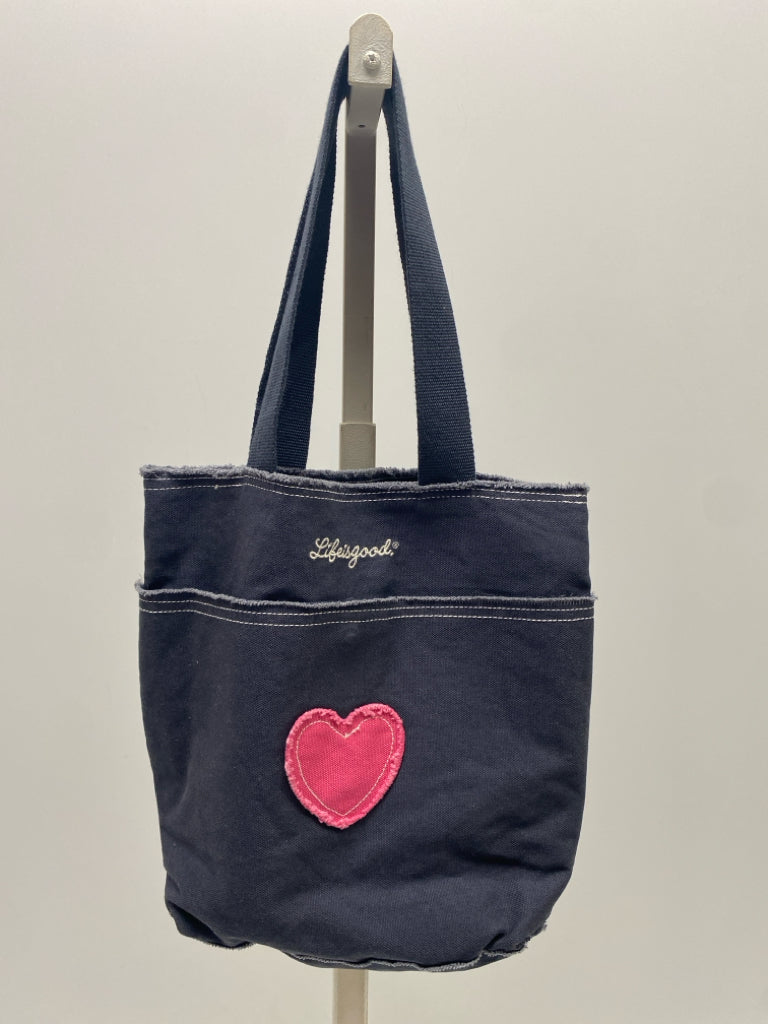 Life is Good Dark Blue Handbag