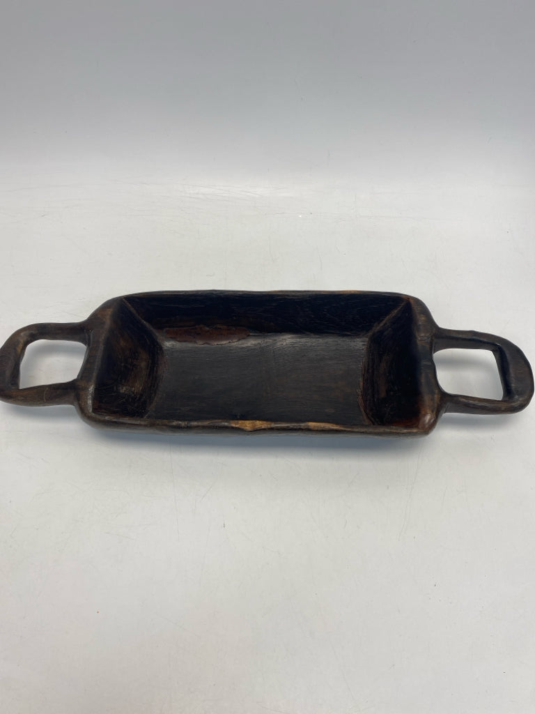 Brown Wood Decorative Bowl