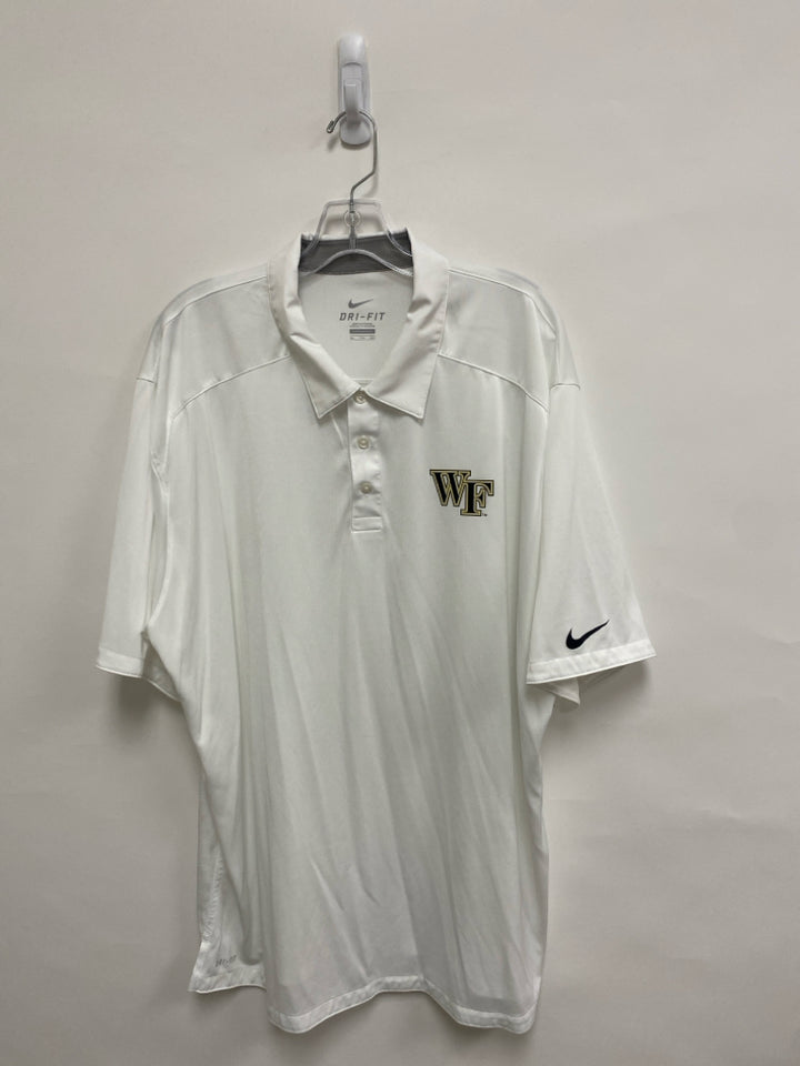 Nike Size XXL White Wake Forest Polo Men&