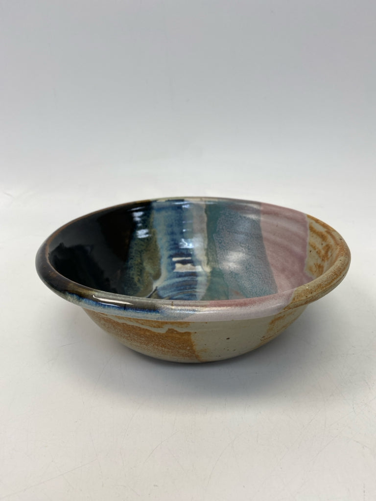 Brown/Green Blue/Pink Swirl Pottery