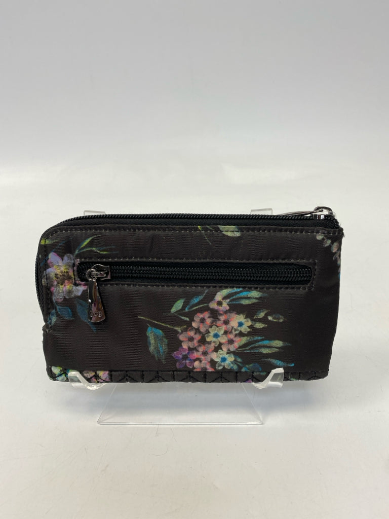 NWT Lug Black Multi-Color Flower(s) Wallet